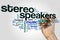 Stereo speakers word cloud