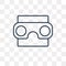 Stereoscope vector icon isolated on transparent background, line