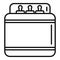 Sterilization milk bottle icon, outline style