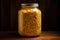 Sterilized corn in a jar. Generative AI