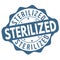 Sterilized sign or stamp