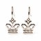 Sterling Silver And Diamond Crown Earrings With Spiritual Symbolism
