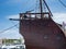 Stern of vintage 16th century Portuguese sailing ship