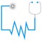 Stethescope Monitors Blood Pressure Icon