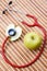 Stethoscope and apple