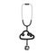 Stethoscope black color and cloud sign symbol made from cable