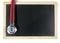 Stethoscope and blackboard