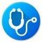 Stethoscope blue circle icon design