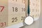A stethoscope on calendar,medical background concept