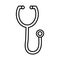 Stethoscope cardio device line style icon