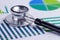 Stethoscope, Charts and Graphs spreadsheet paper,