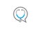 Stethoscope chat icon advice doctor consultation symbol icon design illustration isolated on white background