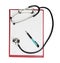 Stethoscope,clipboard,pen