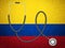 Stethoscope on Colombia flag