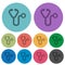 Stethoscope color darker flat icons