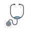 Stethoscope color icon. vector illustration on white background.