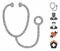 Stethoscope Composition Icon of Humpy Parts
