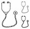 Stethoscope Composition Icon of Rough Items