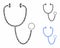 Stethoscope Composition Icon of Round Dots
