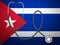 Stethoscope on Cuba flag