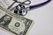 Stethoscope dollar , expenditure on health or financial assistance