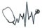 Stethoscope EKG healthcare symbol
