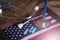 The stethoscope and the flag of the United States, Covid-19