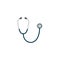 Stethoscope Flat Icon Vector, Symbol or Logo.