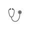 Stethoscope Flat Icon Vector, Symbol or Logo.