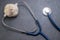 Stethoscope and garlic