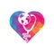 Stethoscope globe heart shape concept logo design