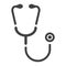 Stethoscope glyph icon, medicine