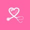 Stethoscope and Heart Breast icon.Breast Cancer October Awareness Month Campaign banner.Women health concept.Breast cancer