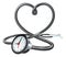 Stethoscope Heart Clock Concept