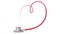 Stethoscope Heart Symbol on white background