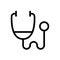 Stethoscope icon design for doctor symbol. line art medical healthcare  illustration