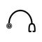 Stethoscope icon, isolated pictogram doctor tool, medical aid symbol