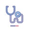 Stethoscope icon in lineal color style. Vector logo design template. Modern design icon, symbol, logo and illustration. Vector