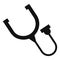 Stethoscope icon, simple style