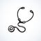 Stethoscope icon. Vector drawing