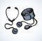 Stethoscope icon. Vector drawing