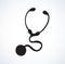 Stethoscope icon. Vector drawing