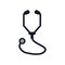 Stethoscope icon vector sign and symbol isolated on white background, Stethoscope logo concept