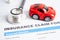 Stethoscope on Insurance claim accident car form, Car loan, insurance and leasing time concepts