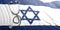 Stethoscope on Israel flag, 3d illustration