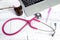 Stethoscope and labtop and other medical object