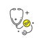 Stethoscope line icon