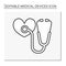 Stethoscope line icon