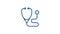 Stethoscope line icon. Medical diagnostic pictogram