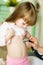 Stethoscope listening to a baby\'s heart